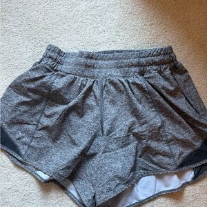 Lululemon gray running shorts size 4 tall